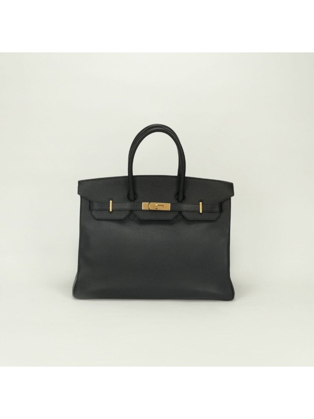 Hermes Birkin 35 Tote Bag Noir Black Gold